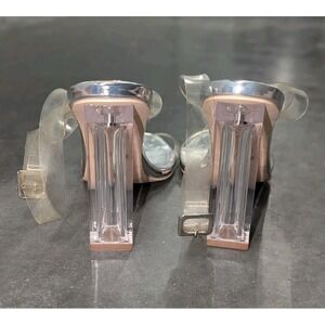 Cape Robbin Stripper Heels Clear Lucite Silver Exotic‎ Dancer Club Maria-2 Sz 8